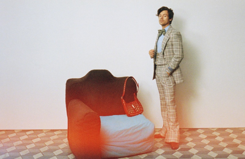 Harry Styles Gucci HA HA HA Campaign 2022 Check Three-piece Suit » Harry Styles Plays Dress Up for Gucci HA HA HA Campaign Harry Styles Gucci HA HA HA Campaign 2022 Check Three-piece Suit