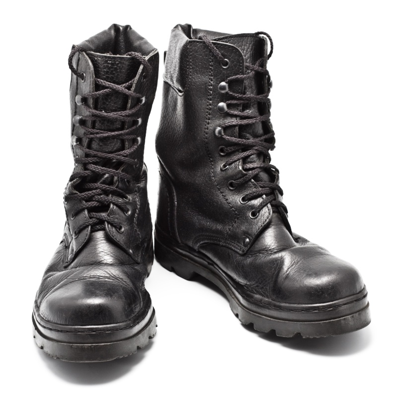 Leather Combat Boots Men