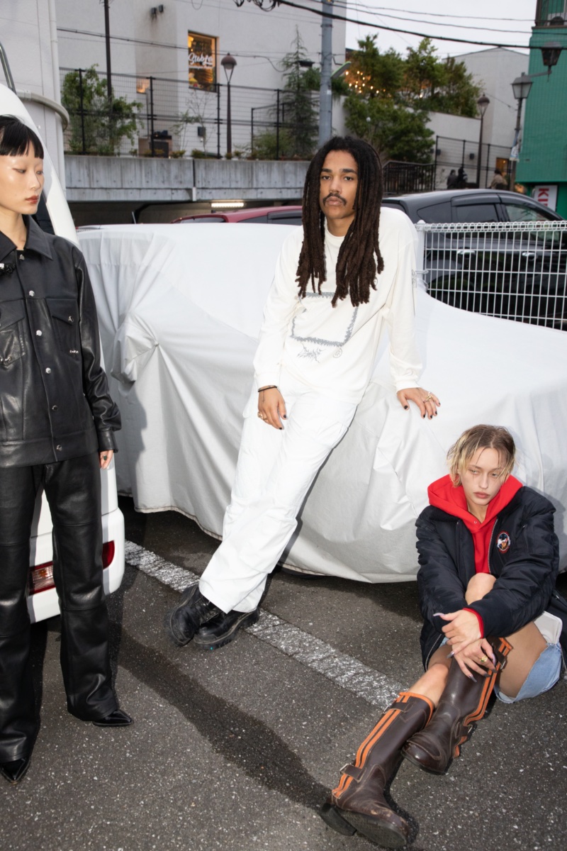 Luka Sabbat sports a white look from his new ABOUT YOU collaboration. » Luka Sabbat Collabs with ABOUT YOU, Takes to Tokyo for Campaign Luka Sabbat sports a white look from his new ABOUT YOU collaboration.