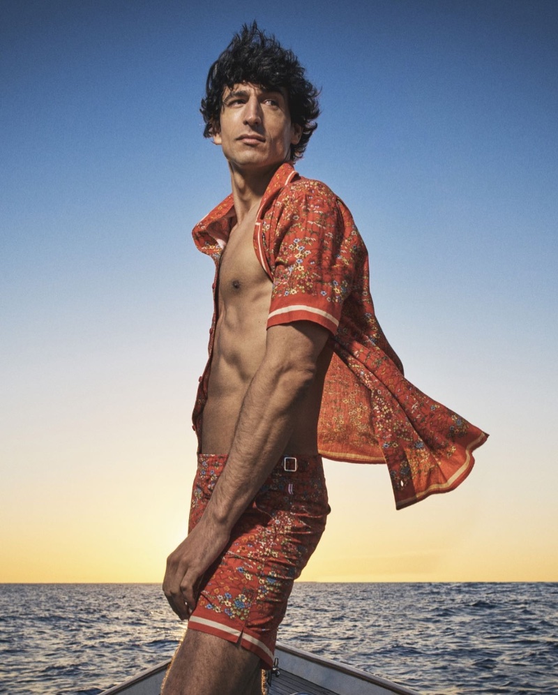CO-ORD style is back for another season with Orlebar Brown's cruise collection worn by Manuel Martín.