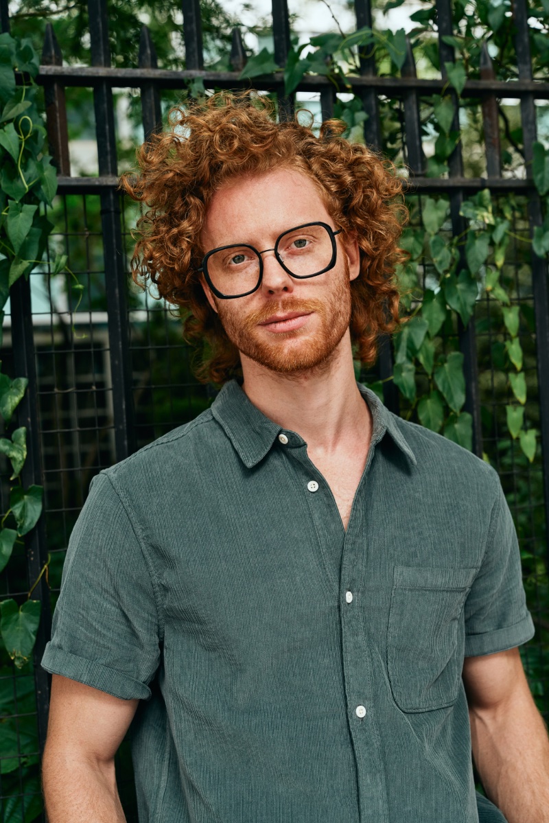 Nicholas Skidmore wears Paradigm's Grier glasses from its winter 2022 collection.