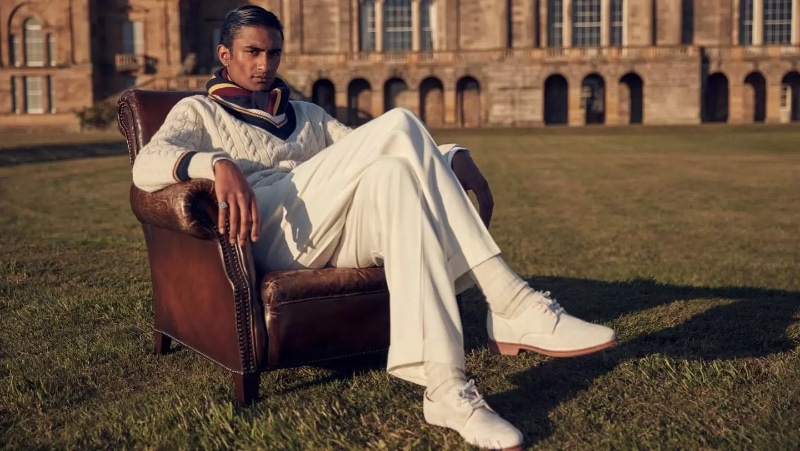 Making a statement in a chic white ensemble, Rishi Robin stars in the Polo Originals Ralph Lauren campaign. » A Return to Classic Luxury for Ralph Lauren's Polo Originals Making a statement in a chic white ensemble, Rishi Robin stars in the Polo Originals Ralph Lauren campaign.