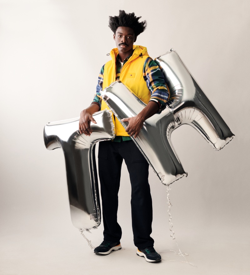 Artist King Owusu fronts Tommy Hilfiger's Festive campaign.