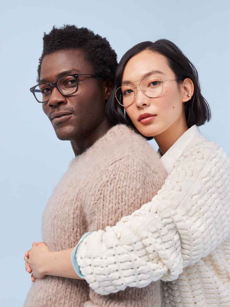 Remi Alade-Chester models Warby Parker Esme glasses. » A Very Warby Holiday from Warby Parker Remi Alade-Chester models Warby Parker Esme glasses.