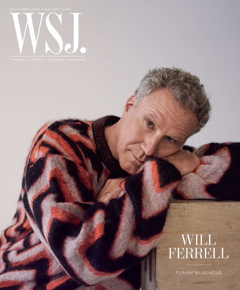 Will Ferrell covers WSJ. Magazine in a Paul Smith sweater.