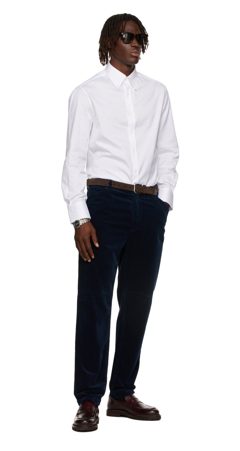 Brunello Cucinelli Navy Corduroy Trousers » Why Men's Corduroy Pants are the Perfect Essential for a Smart Wardrobe Brunello Cucinelli Navy Corduroy Trousers