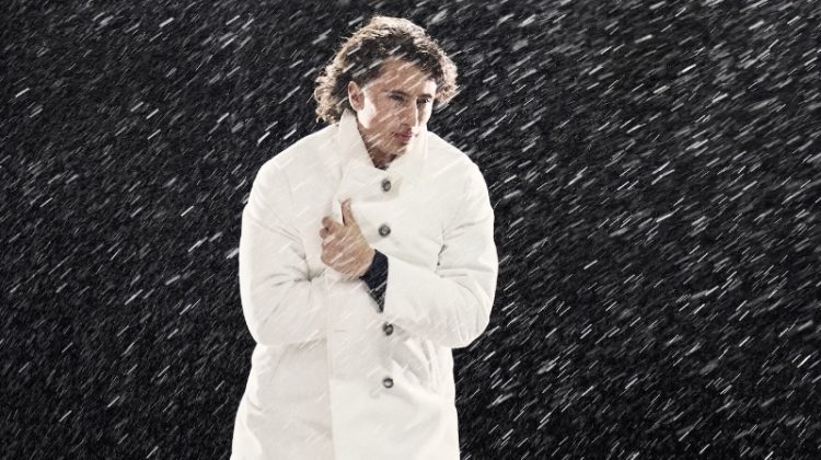 James Turlington Braves the Elements for Brunello Cucinelli