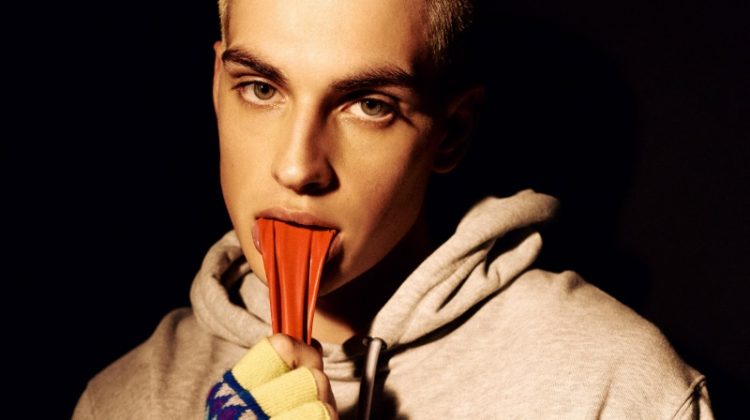 Cameron Porras Brings a Glow to Men's Folio Malaysia Cameron Porras wears a sporty look from Burberry.