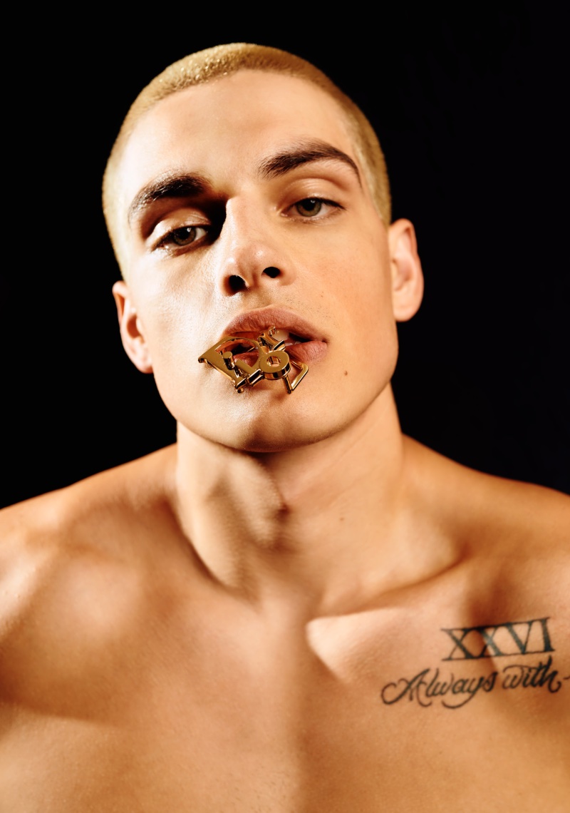 Cameron Porras Mens Folio 024 Cameron Porras takes hold of Dior jewelry.