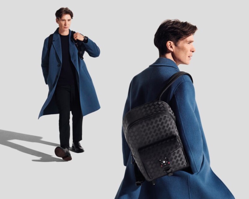 Cillian Murphy is "On the Move" with the Montblanc Extreme 3.0 backpack for the brand's fall-winter 2022 campaign. 