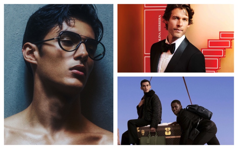 Week in Review: Akbar Shamji for Tom Ford, Josh Upshaw for Carolina Herrera Bad Boy Gold Fantasy, and Thibaud Charon and Cheikh Dia for Louis Vuitton.