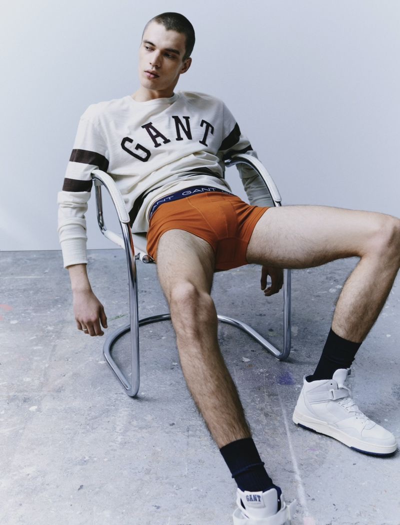 GANT enlists model Dalibor Urosevic as the star of its fall-winter 2022 underwear campaign.