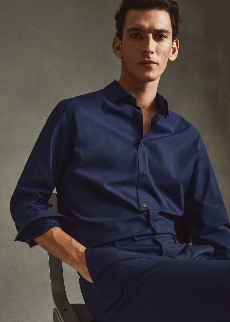 Mango Men's Suits Dress Shirts Fall Winter 2022