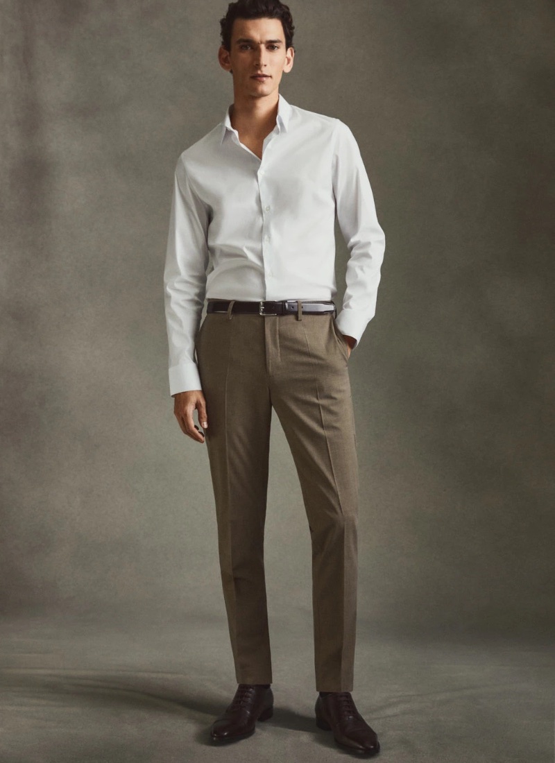 Mango Men's Suits Dress Shirts Fall Winter 2022