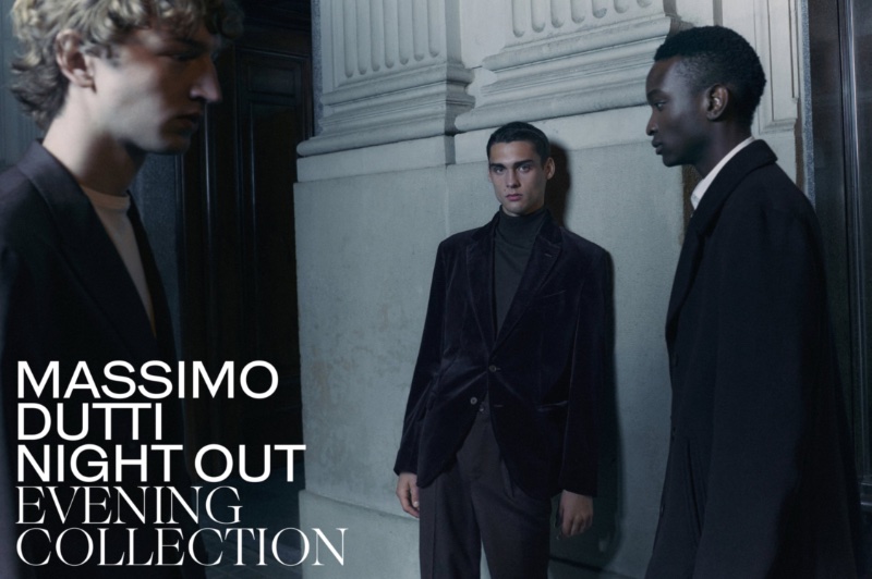 Massimo Dutti unveils its new men's evening collection modeled by Jaume Marti, Ludwig Wilsdorff, and Oliver Kumbi. » Night Out: Massimo Dutti Unveils Evening Collection Massimo Dutti unveils its new men's evening collection modeled by Jaume Marti, Ludwig Wilsdorff, and Oliver Kumbi.
