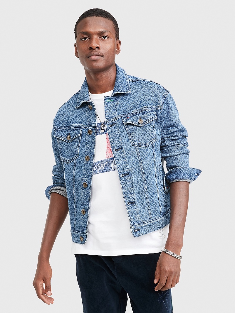 Tommy x Anthony Ramos Monogram Denim Trucker Jacket » Anthony Ramos Embraces the Holidays with Tommy Hilfiger Collaboration Tommy x Anthony Ramos Monogram Denim Trucker Jacket