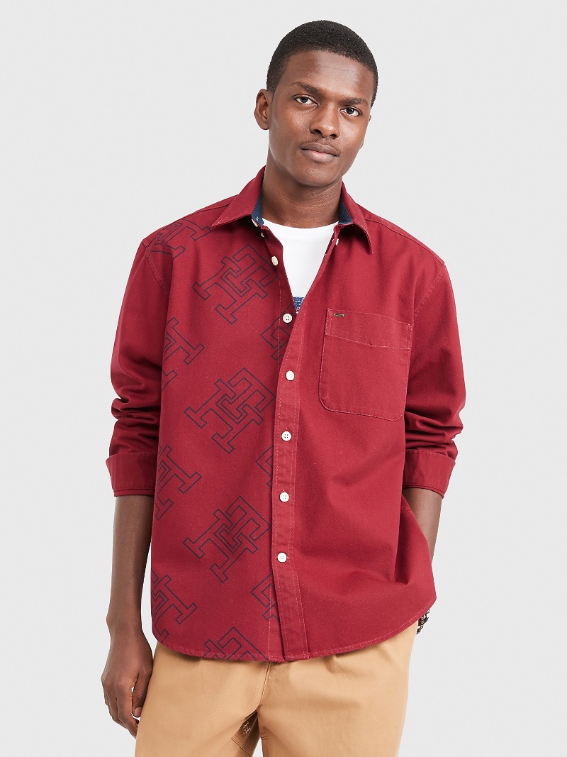 Tommy x Anthony Ramos Monogram Twill Shirt » Anthony Ramos Embraces the Holidays with Tommy Hilfiger Collaboration Tommy x Anthony Ramos Monogram Twill Shirt