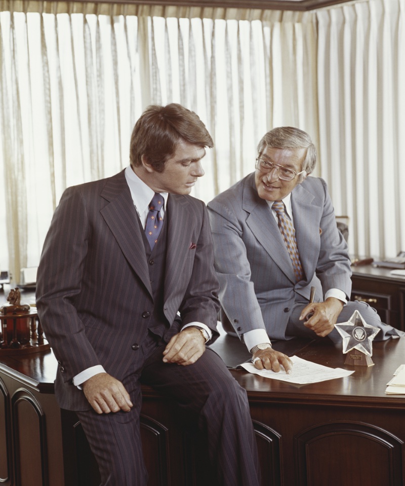 A significant differentiator for suits in the seventies were a wide lapel. 