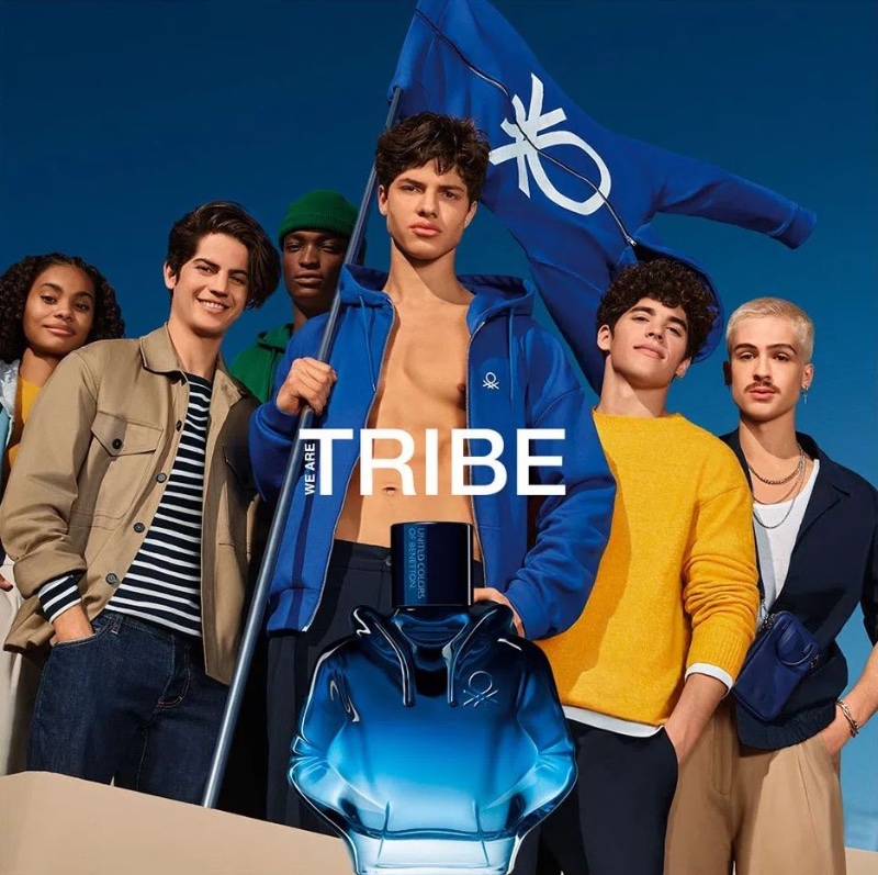 Lisbeth Rodriguez, Marco Morales, Rocki Salam, Nacho Penín, José Gimenez Zapiola, and João Guilherme star in the United Colors of Benetton We Are Tribe fragrance campaign.