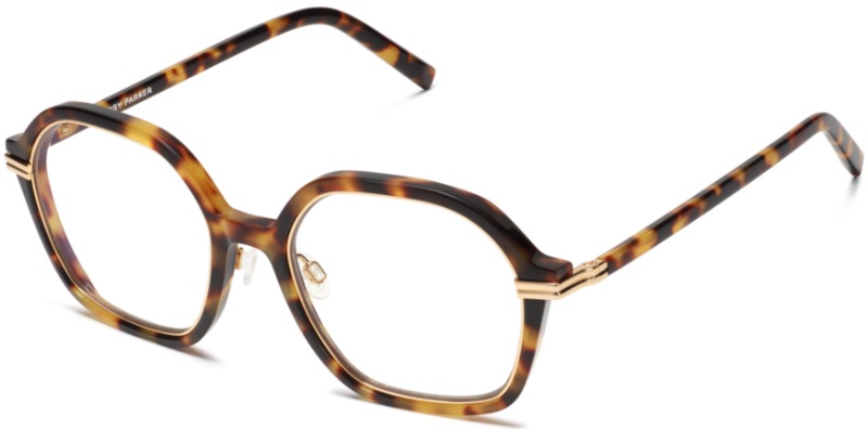 Warby Parker Esperanza Brioche Tortoise Glasses with Polished Gold