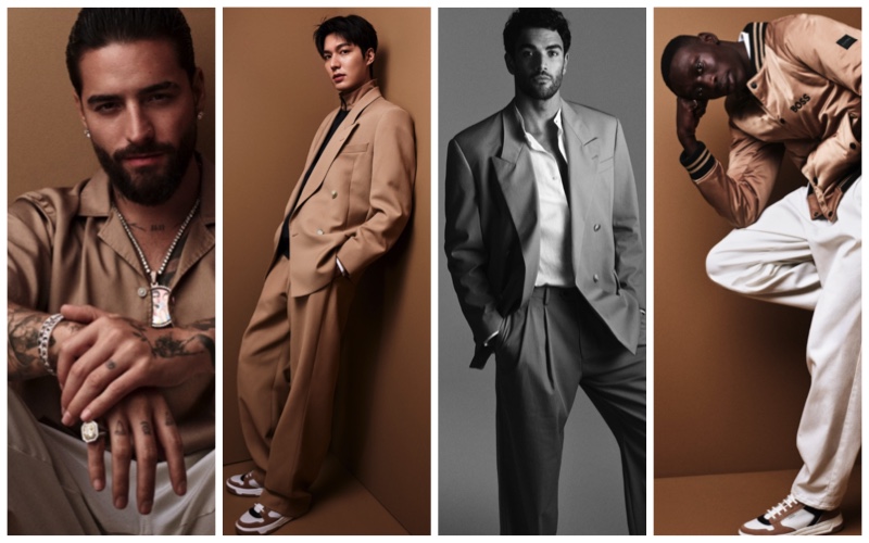 Maluma, Lee Minho, Matteo Berrettini, and Khaby Lame front BOSS' spring 2023 campaign.