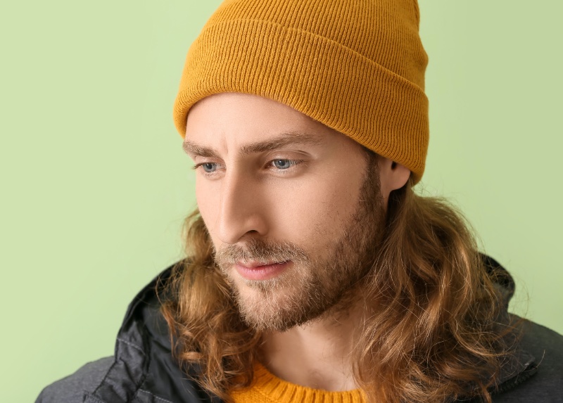 Beanie Long Hairstyle Men