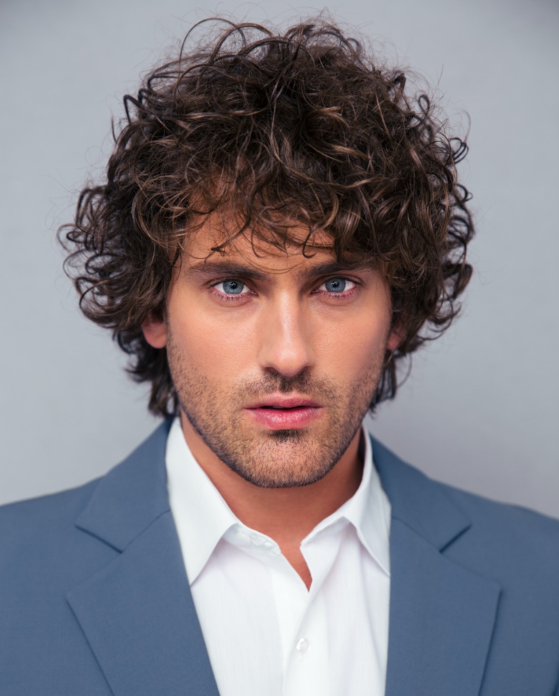 How to Style Curly Hair for Men - TheSalonGuy - YouTube