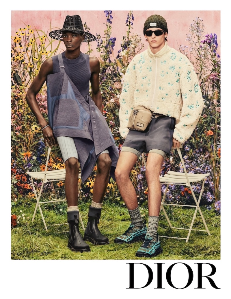 Dara Gueye and Robin Avignon inspire in fresh looks for Dior Men's spring 2023 campaign.