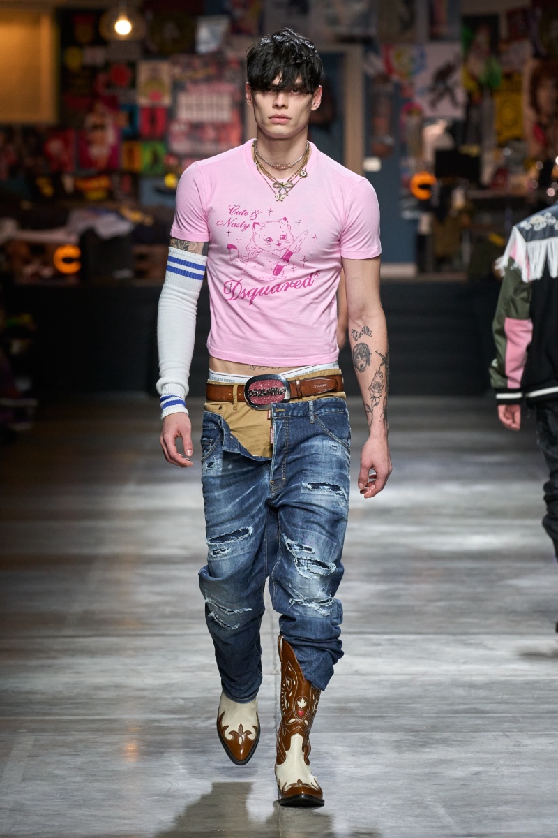 Dsquared2 Men Fall Winter 2023 Collection Runway 002