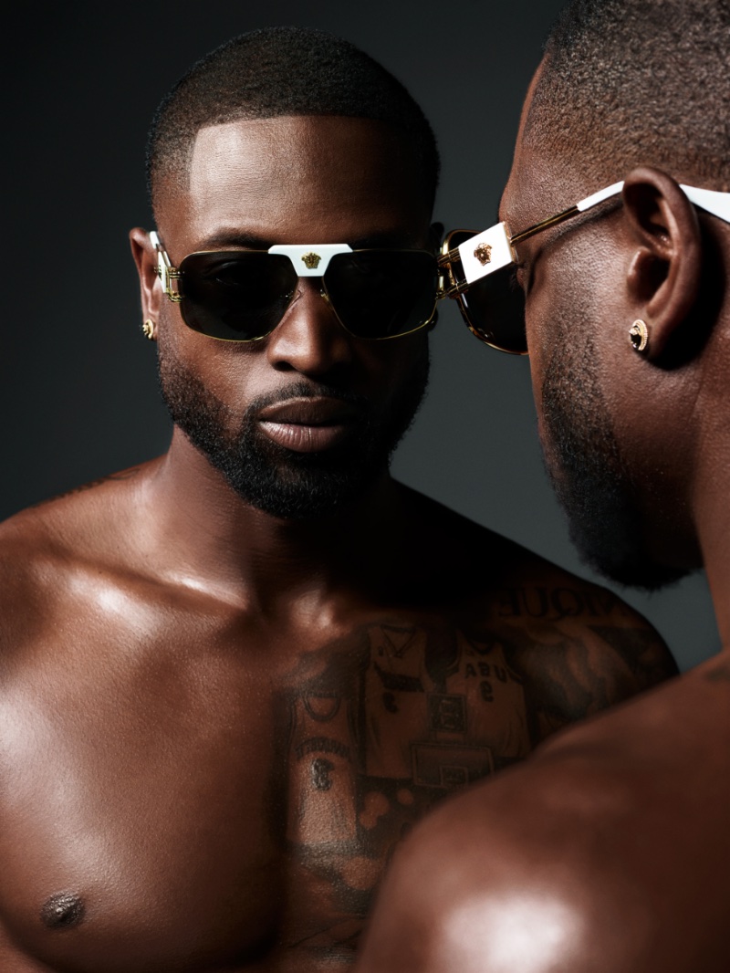 Making the case for stylish contrast, Dwyane Wade wears Versace's VE2251 sunglasses for the fashion brand's spring 2023 eyewear campaign. » Dwyane Wade is the Star of Versace's Eyewear Campaign Making the case for stylish contrast, Dwyane Wade wears Versace's VE2251 sunglasses for the fashion brand's spring 2023 eyewear campaign.