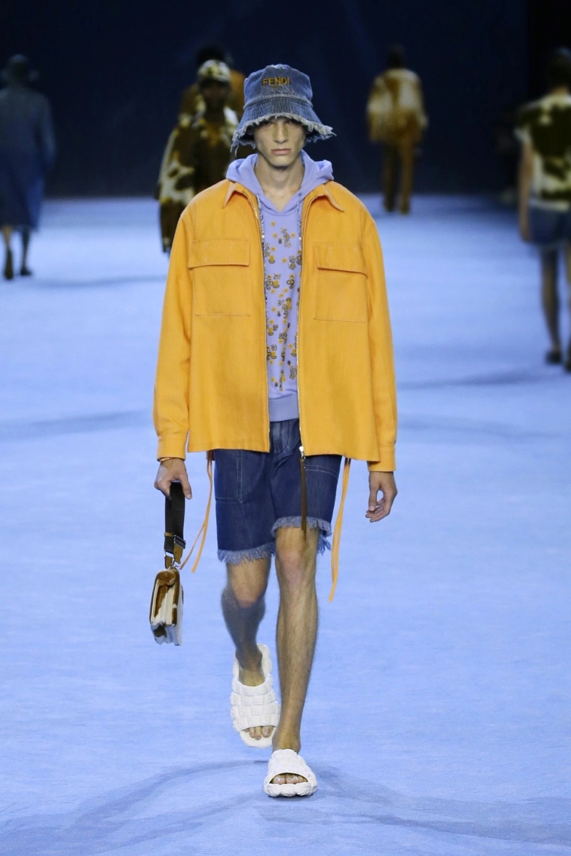 2023 Men's Fashion Trends: Fendi makes the case for frayed denim, with everything from shorts to bucket hats for spring-summer 2023