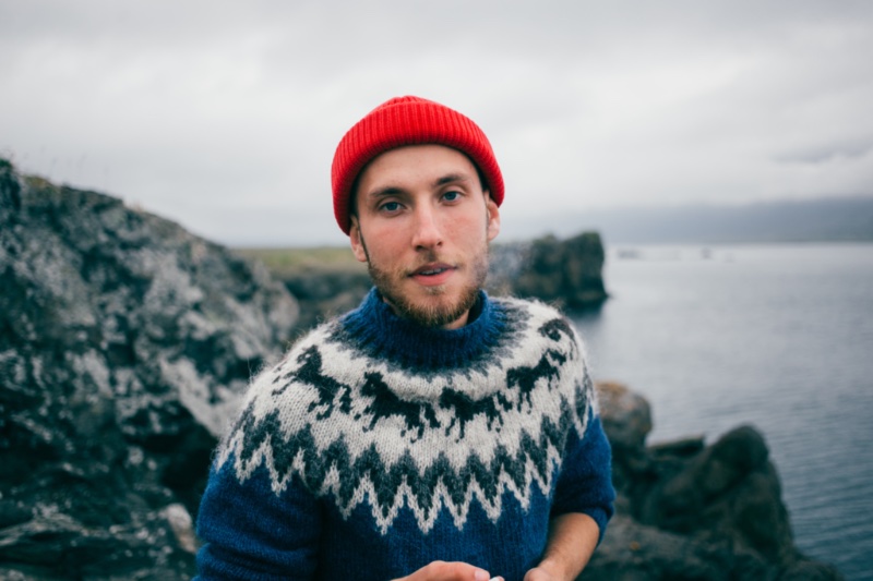 Fisherman Beanie Red Men Style Man Sweater Outdoors