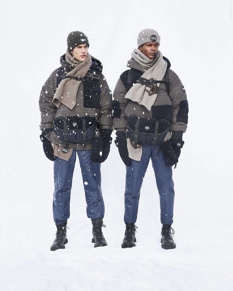 Finn Hayton and O'Shea Robertson are a winter vision in Giorgio Armani Neve. » Adventure Awaits with Giorgio Armani Neve Finn Hayton and O'Shea Robertson are a winter vision in Giorgio Armani Neve.