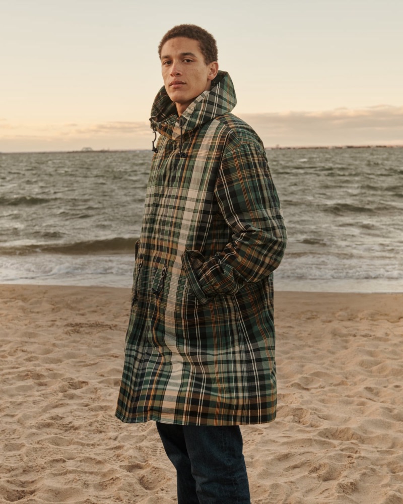 Make a plaid statement in J.Crew's hooded parka.