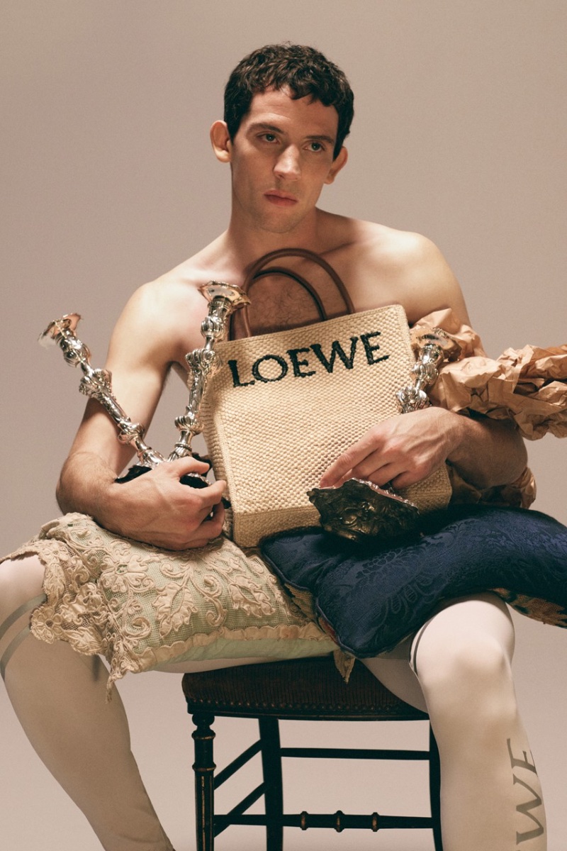 Reuniting with LOEWE, Josh O'Connor stars in the brand's spring-summer 2023 campaign. 