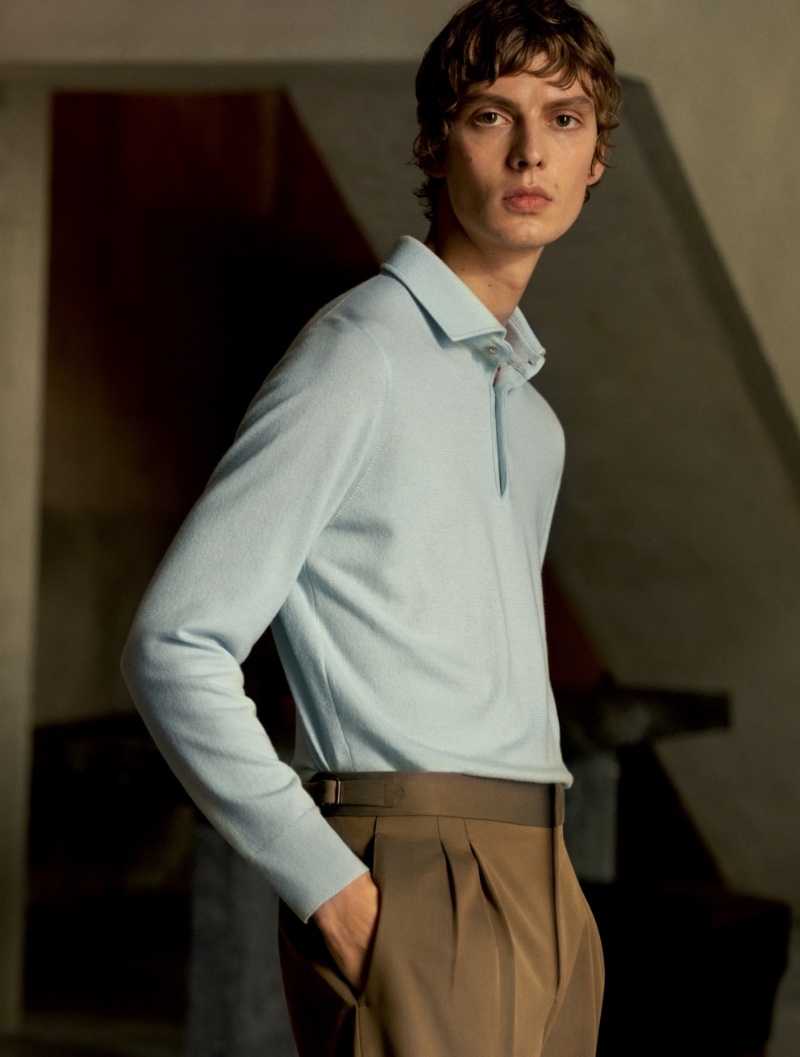 Loro Piana reunites with model Leon Dame for its spring-summer 2023 campaign.