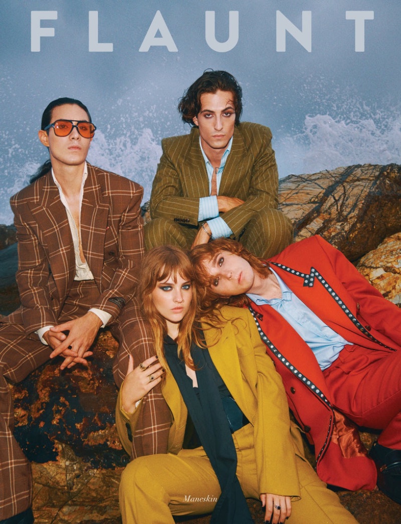 Taking to the beach in Gucci, Måneskin covers Flaunt magazine » Måneskin Go Sartorial in Gucci for 'GOSSIP' Music Video Taking to the beach in Gucci, Måneskin covers Flaunt magazine