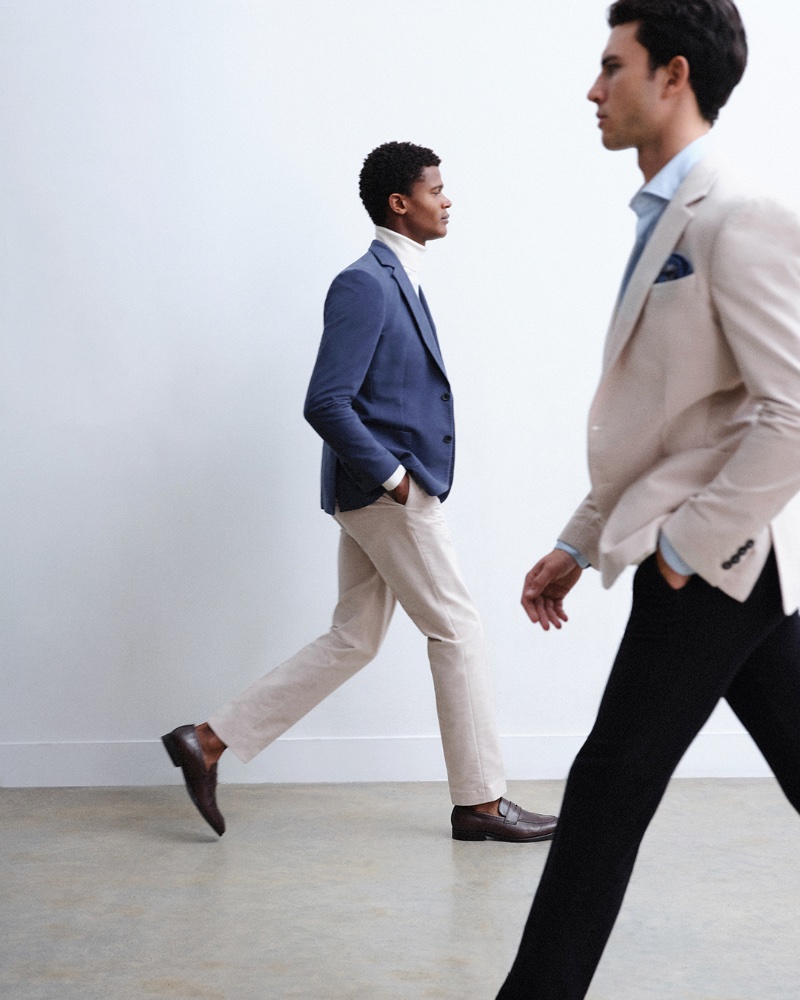 Embracing a contemporary penchant for smart, tailored separates, O'Shea Robertson and Mattia Narducci model REISS menswear. » Wardrobe Refresh: REISS Champions Winter to Spring Looks Embracing a contemporary penchant for smart, tailored separates, O'Shea Robertson and Mattia Narducci model REISS menswear.