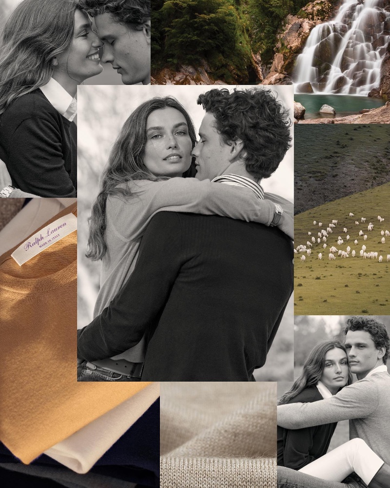 Ralph Lauren unveils its Cradle to Cradle Certified® Gold Cashmere Sweater campaign featuring model couple Andreea Diaconu and Simon Nessman. 