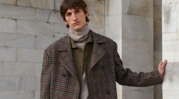 Layering for the cold, Theodor Pal showcases pieces from Slowear's fall-winter 2023 collection.