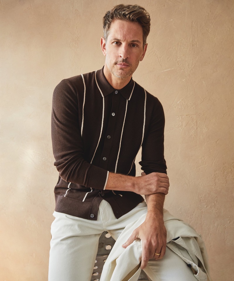 Todd Snyder Micro-Mesh Full-Placket Polo in Coffee Bean » Step Into Spring with Todd Snyder's Sweater Polo Todd Snyder Micro-Mesh Full-Placket Polo in Coffee Bean