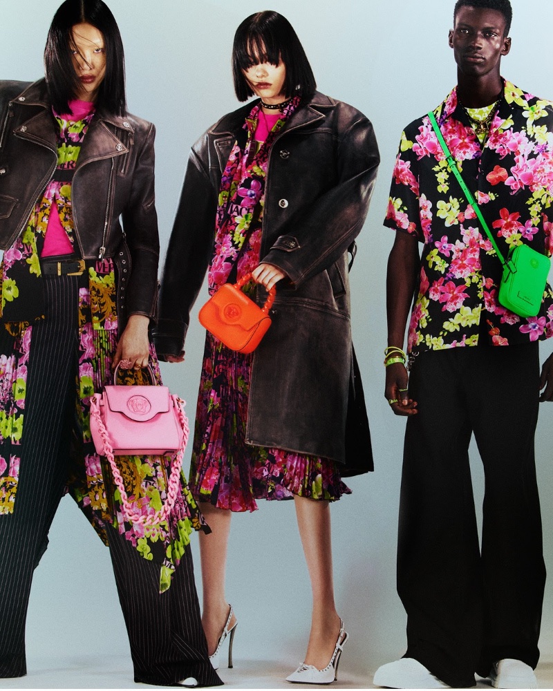 Versace unveils its resort 2023 campaign. » Versace Stages a Youthful Rebellion with Vibrant Colors Versace unveils its resort 2023 campaign.
