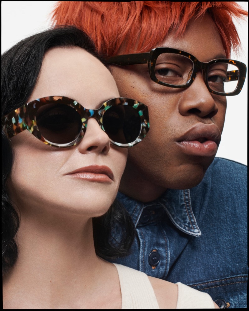 Christina Ricci and Jeremy O. Harris share the spotlight for Warby Parker’s spring 2023 campaign. 