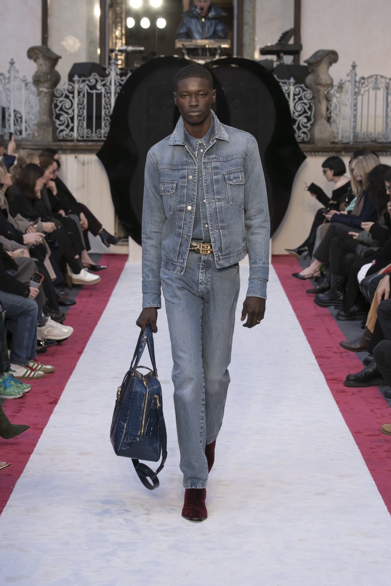 Bally fall-winter 2023 collection - men's denim on denim look