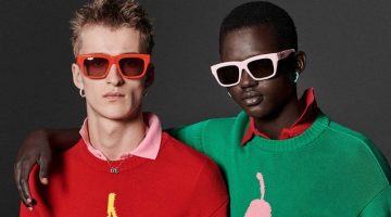 Models Vasko Luyckx and Manyuon Deng rock bright colored fashions for Benetton's spring-summer 2023 campaign.