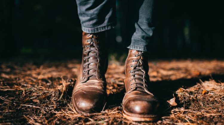 Brown Boots Men Jeans Crop