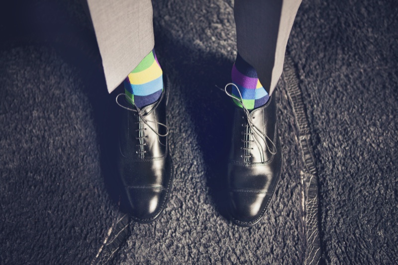 Dress Shoes Colorful Socks