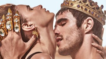 Models Diego Villarreal and Linda Helena front the Q and K by Dolce & Gabbana eau de parfum campaign.