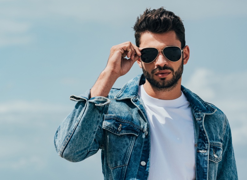 Man Aviator Sunglasses Jean Jacket » Men’s Accessories in 2025: Take Style from Bland to Bold Man Aviator Sunglasses Jean Jacket