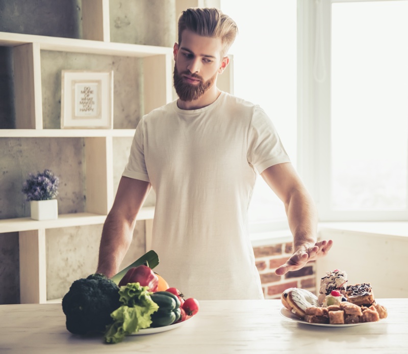 Man Shunning Process Food